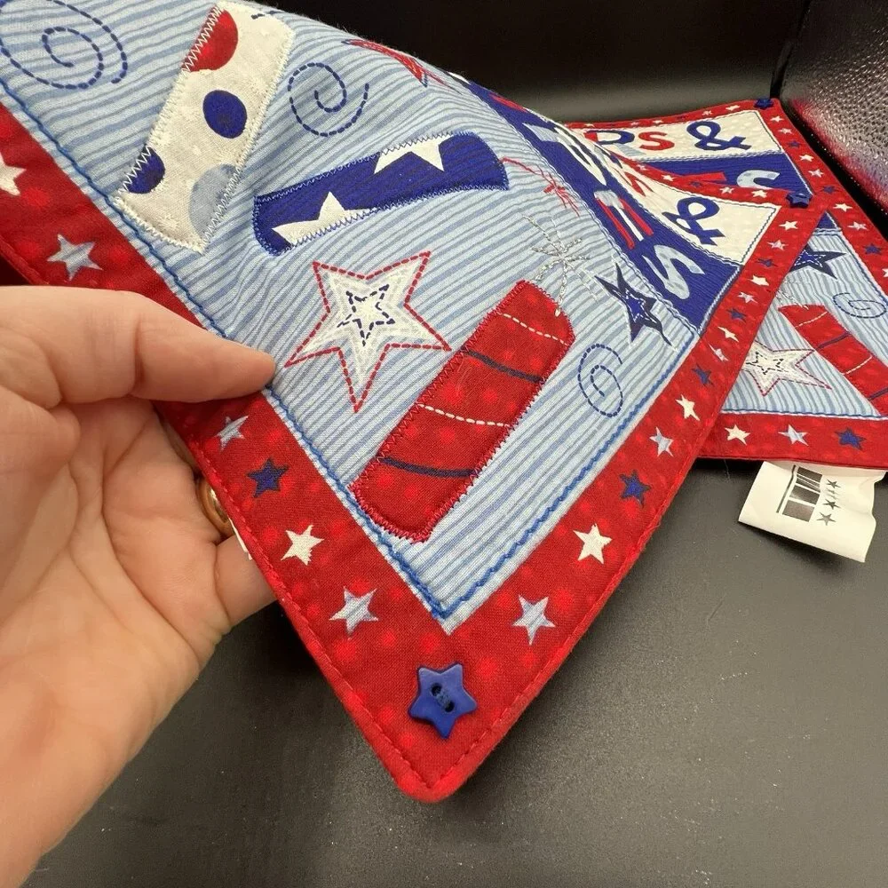 Patriotic Flag Stars Fireworks Tapestry Placemat ~ Set of 2‎ ~ Holiday July 4th
